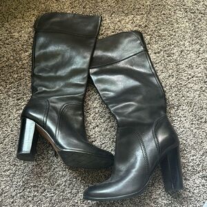 Halogen leather boots